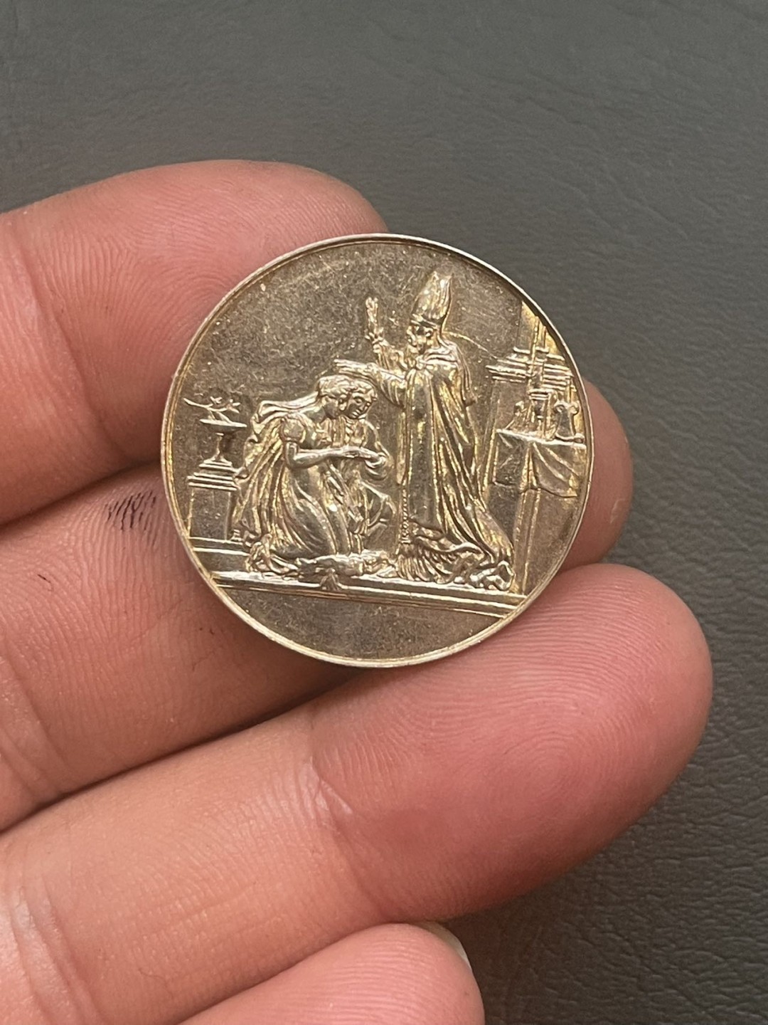 第八场，欧洲艺术章牌代币拍卖（实时专场，机器自动拍卖，请提前出好价格） 法国结婚纪念银章（桂枝版）