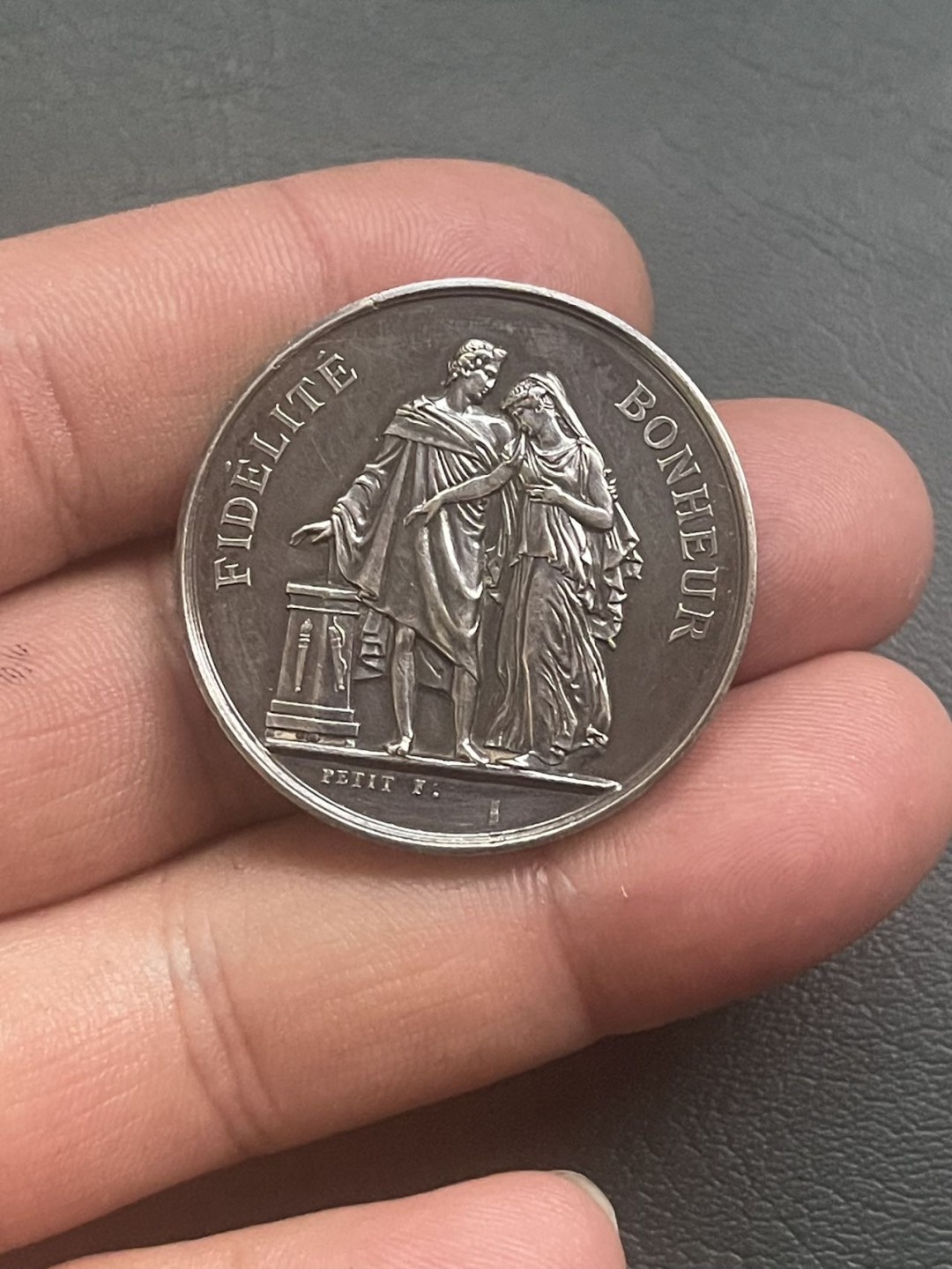 第八场，欧洲艺术章牌代币拍卖（实时专场，机器自动拍卖，请提前出好价格） 法国结婚纪念银章