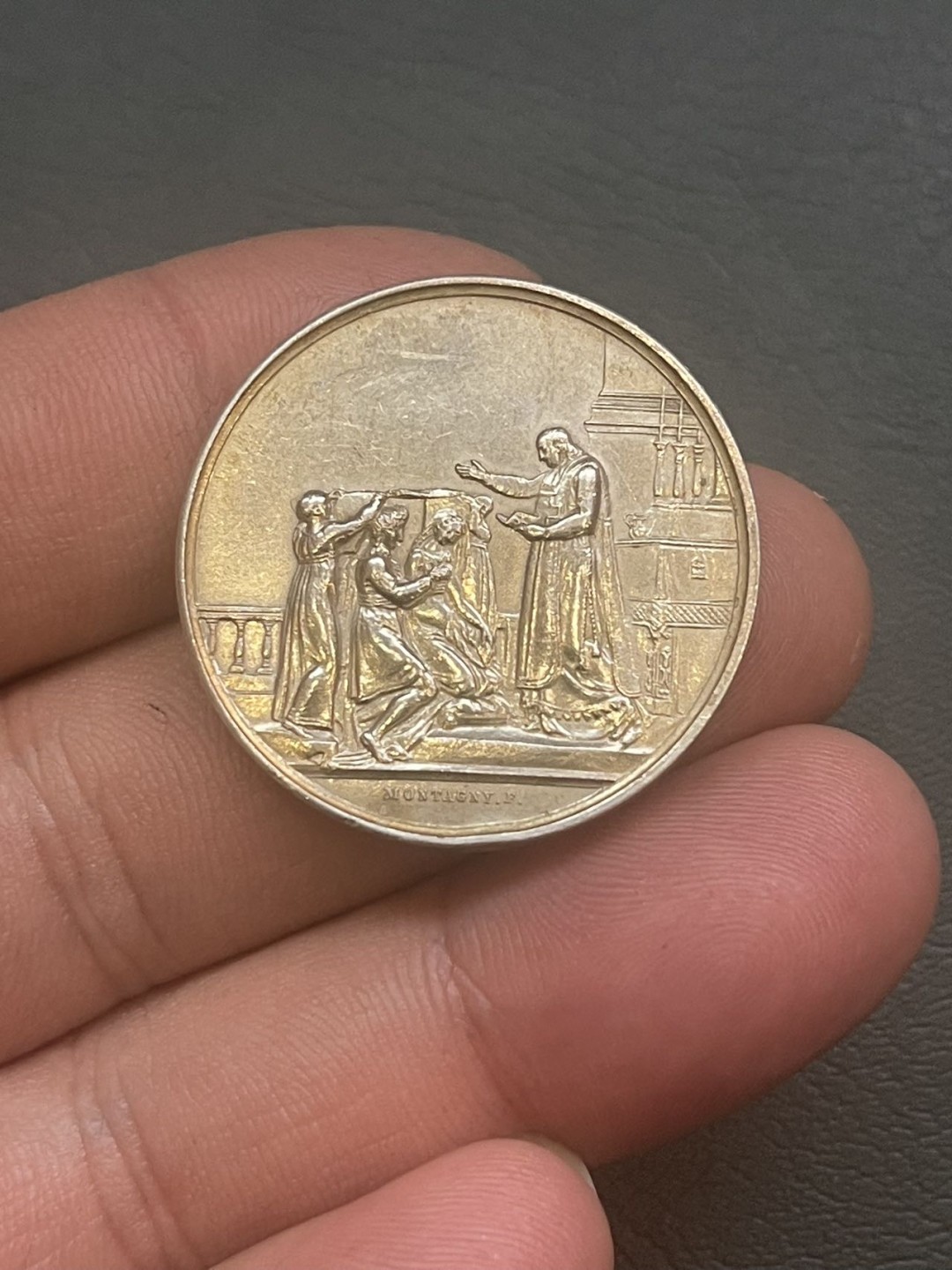 第八场，欧洲艺术章牌代币拍卖（实时专场，机器自动拍卖，请提前出好价格） 法国结婚纪念银章