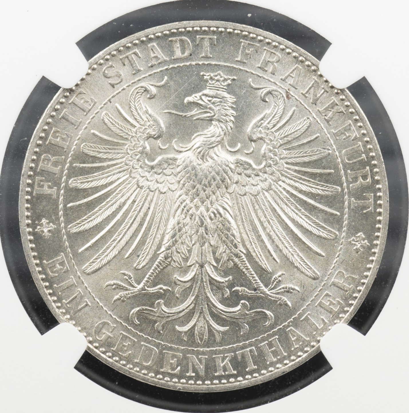 万国钱币拍卖第005期 1863法兰克福王子议会1泰勒银币，车轮转光，热门品种。