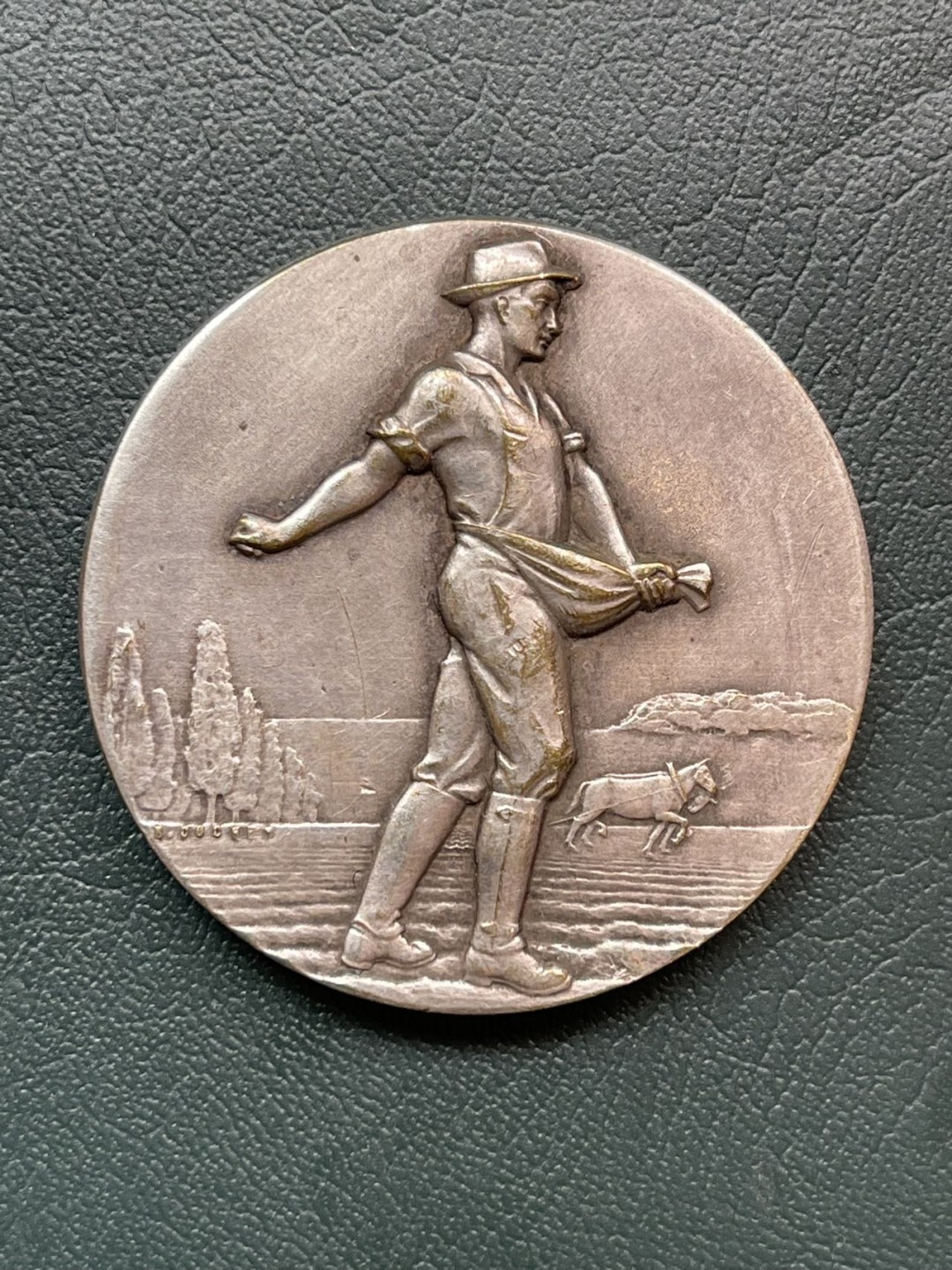 第八场，欧洲艺术章牌代币拍卖（实时专场，机器自动拍卖，请提前出好价格） 法国农业播种者铜镀银艺术奖章