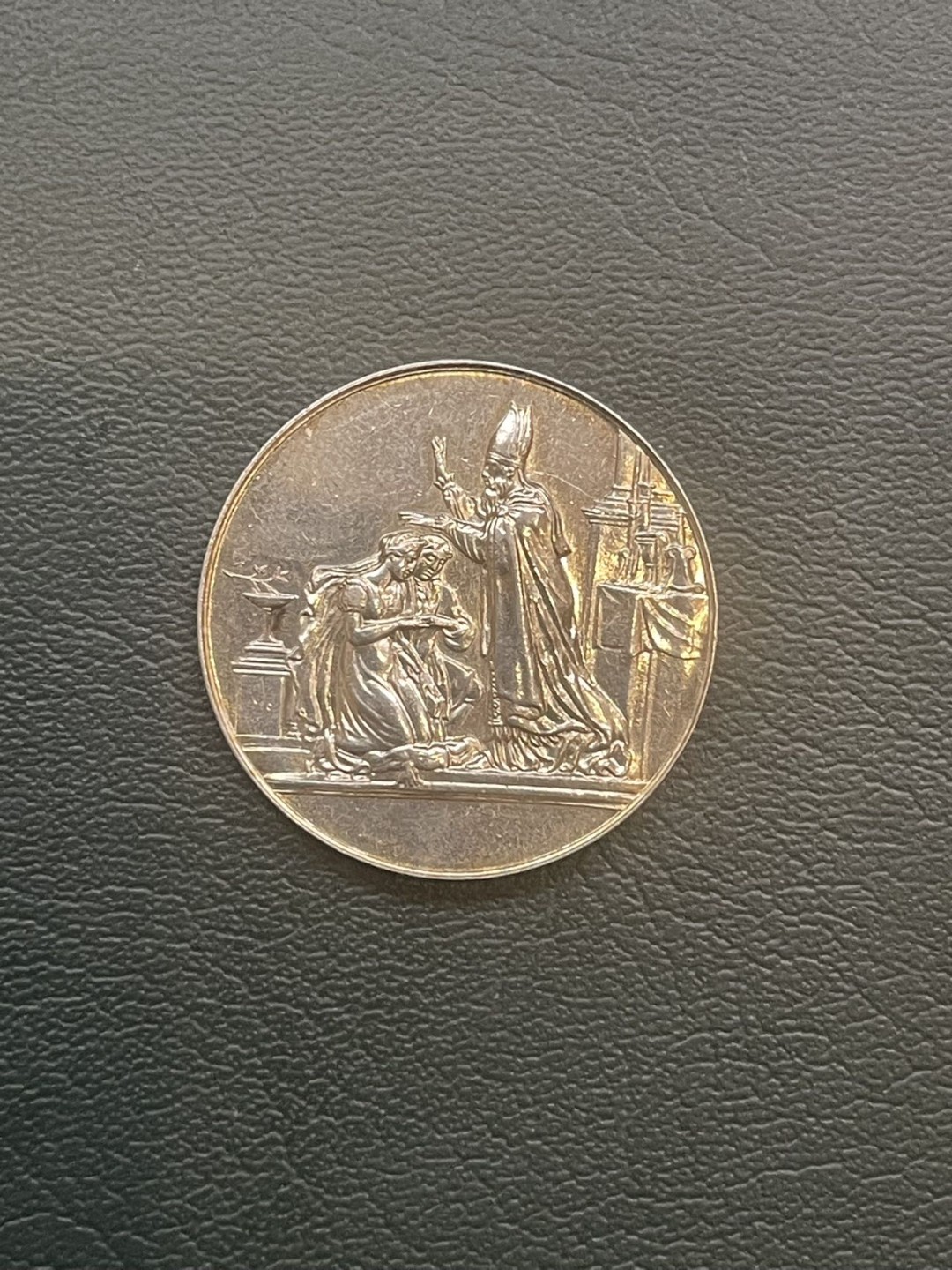 第八场，欧洲艺术章牌代币拍卖（实时专场，机器自动拍卖，请提前出好价格） 法国结婚纪念银章（桂枝版）