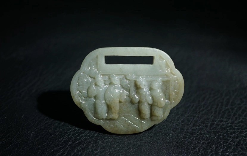 ｜冷门出品｜精选专拍·第贰拾场· 明清工老和田玉福寿人物玉锁把件