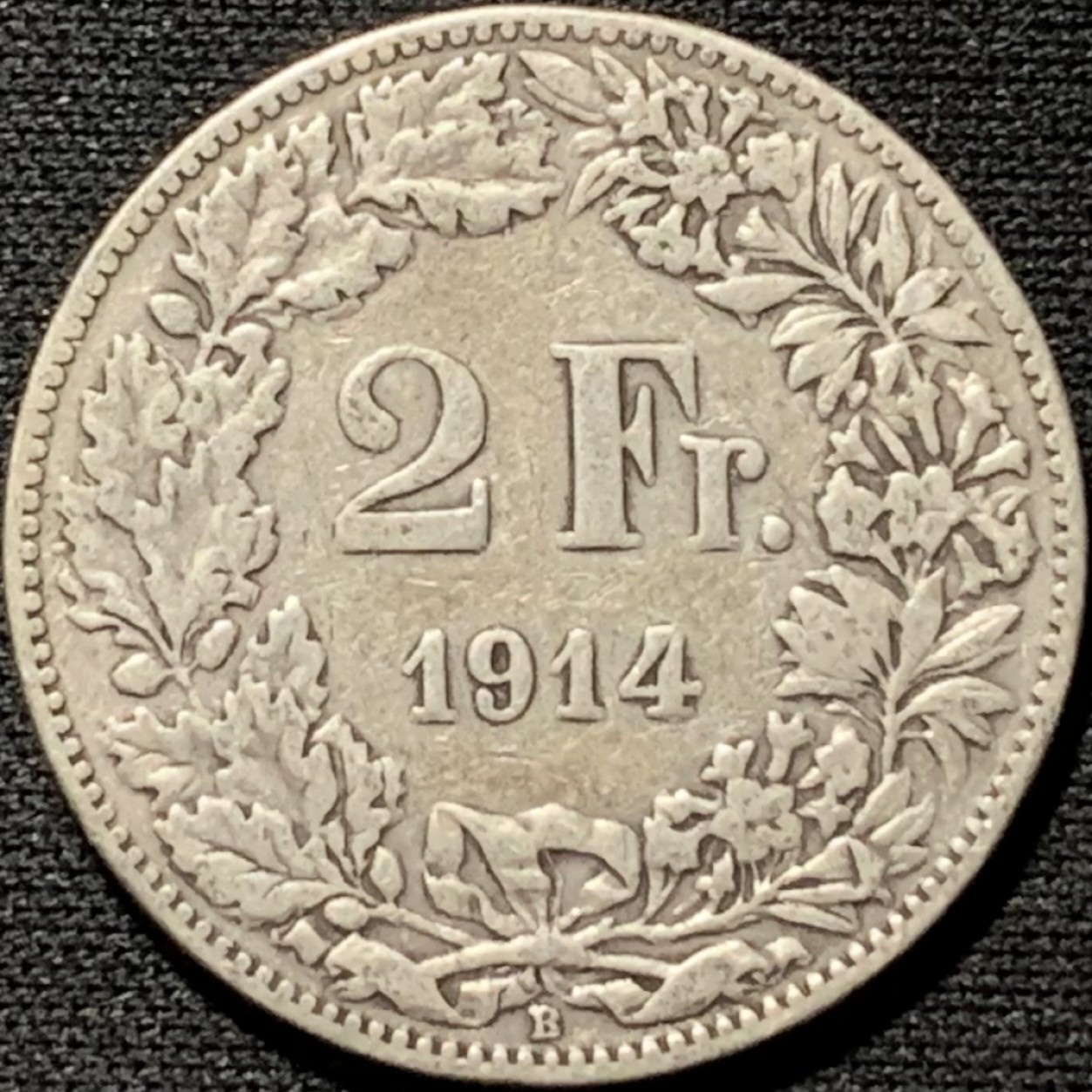 紫瑗钱币——第264期拍卖 瑞士 1914年 赫尔维蒂亚 2法郎 10克 0.835银
