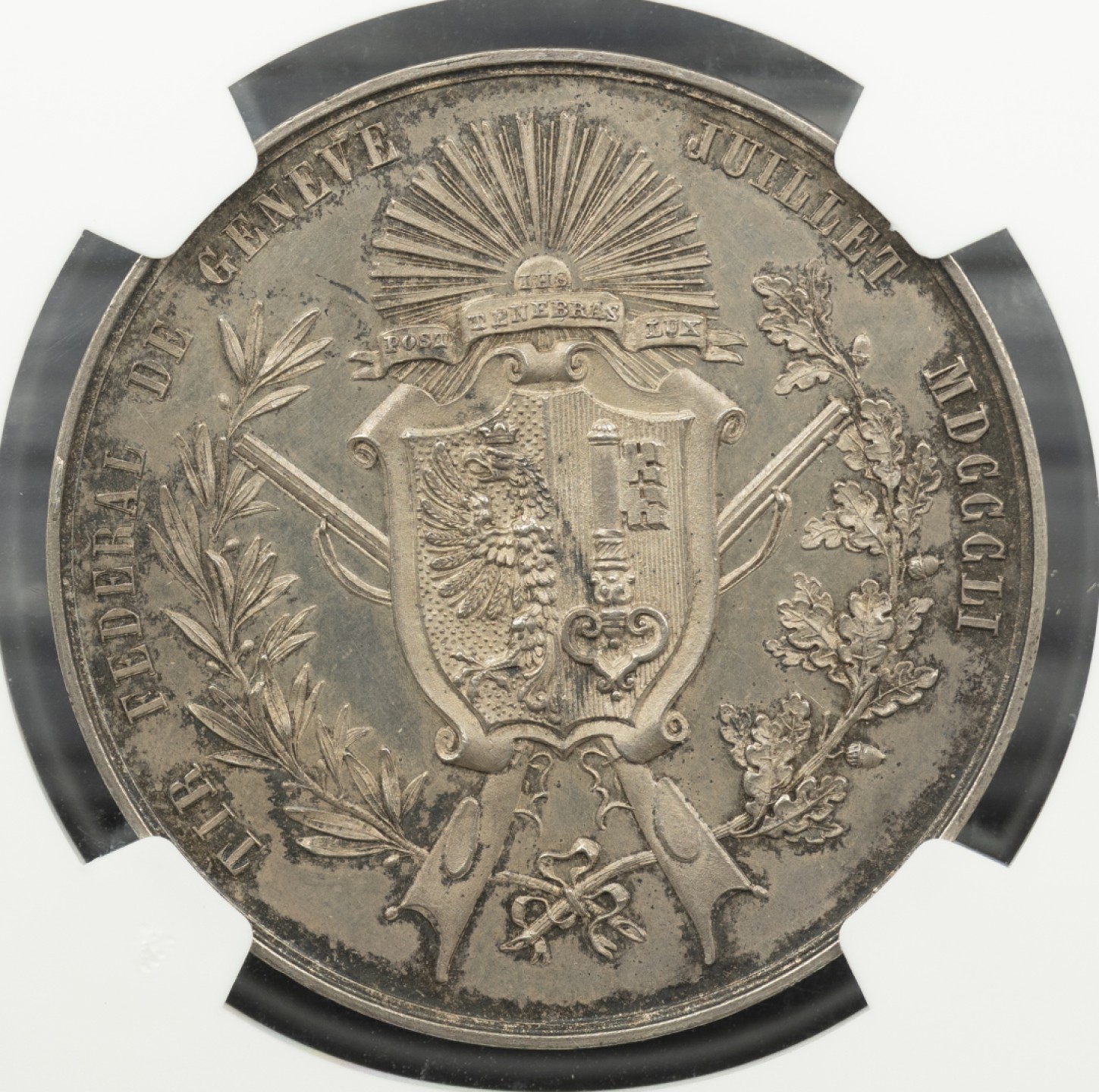 万国钱币拍卖第005期 1851瑞士日内瓦射击节大银章