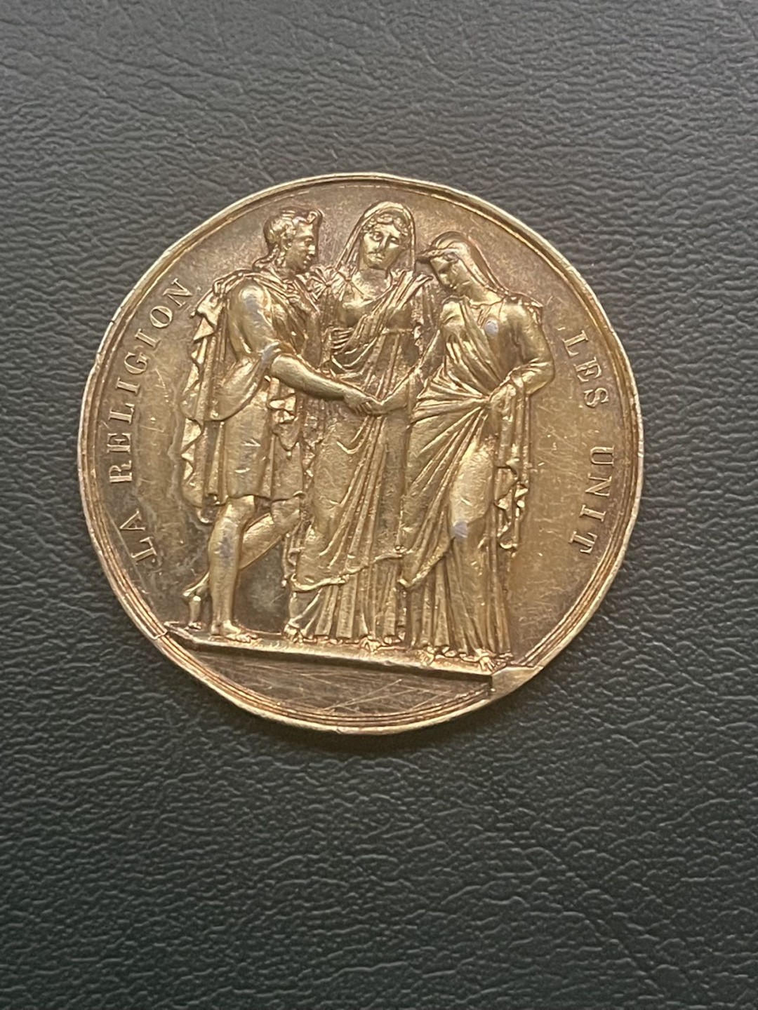 第八场，欧洲艺术章牌代币拍卖（实时专场，机器自动拍卖，请提前出好价格） 法国结婚较大规格镀金银章