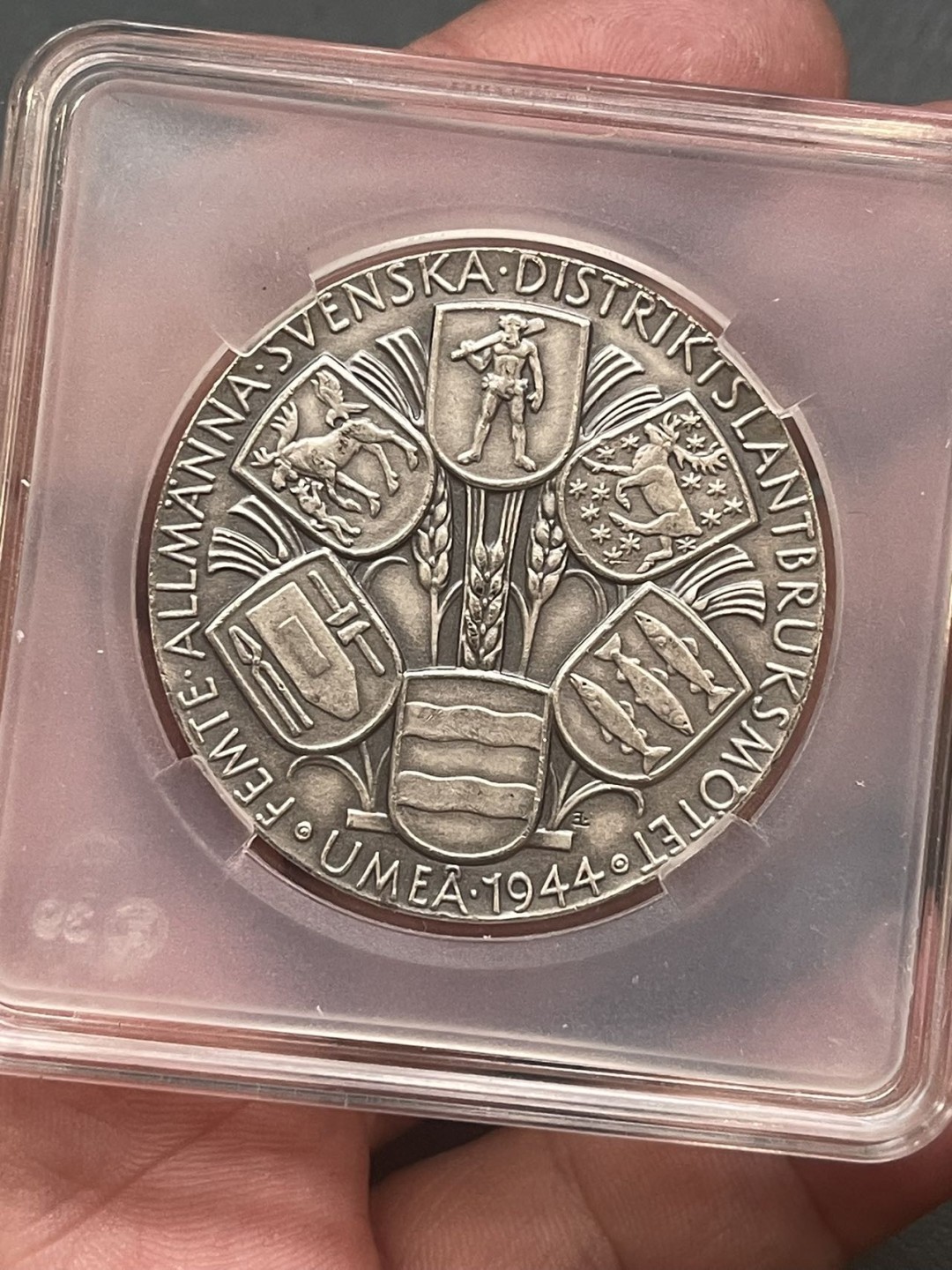 第八场，欧洲艺术章牌代币拍卖（实时专场，机器自动拍卖，请提前出好价格） 瑞典1944年农业展览会纪念银章