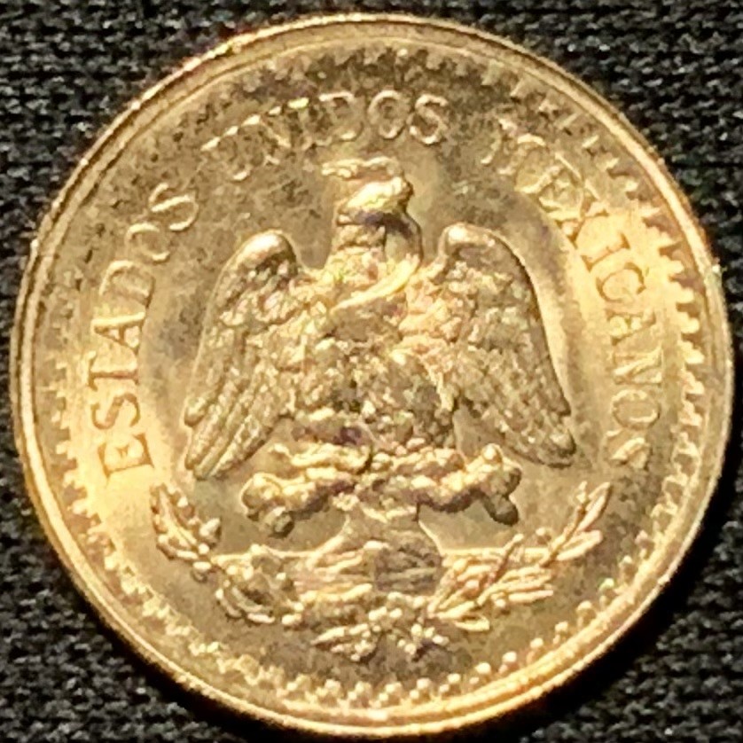 紫瑗钱币——第262期拍卖 墨西哥 1945年 伊达尔戈 2.5比索 2.0833克 0.9金 UNC