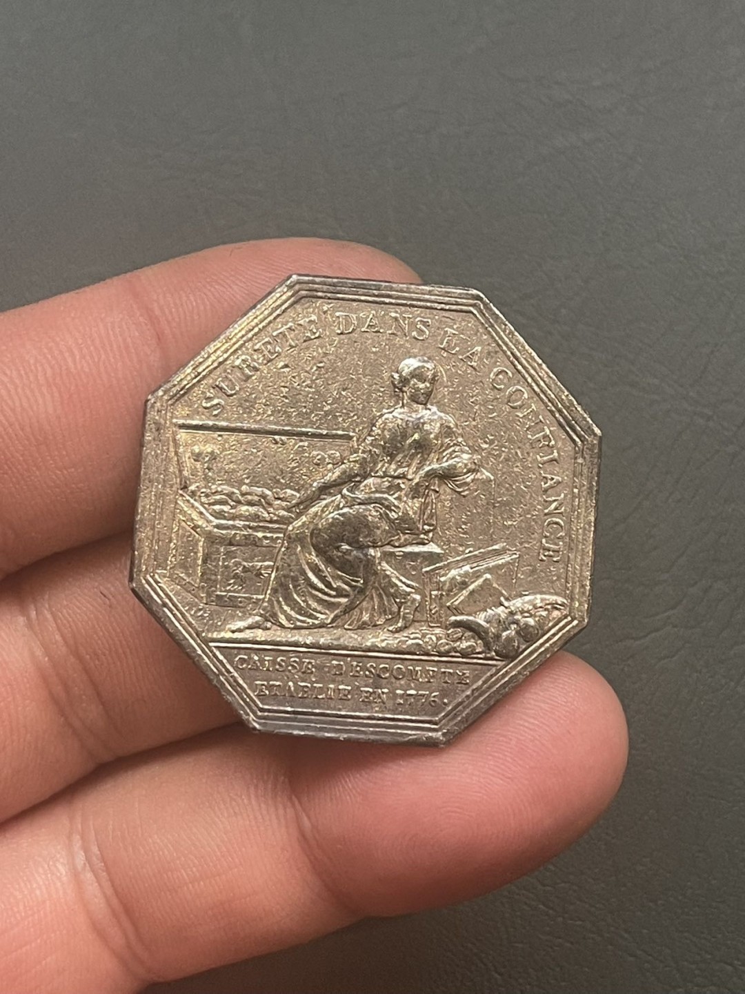 第八场，欧洲艺术章牌代币拍卖（实时专场，机器自动拍卖，请提前出好价格） 早期1776年贴现银行八角银章