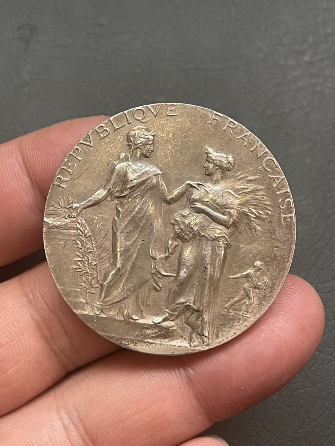 第八场，欧洲艺术章牌代币拍卖（实时专场，机器自动拍卖，请提前出好价格） 法国经典农业女神银章