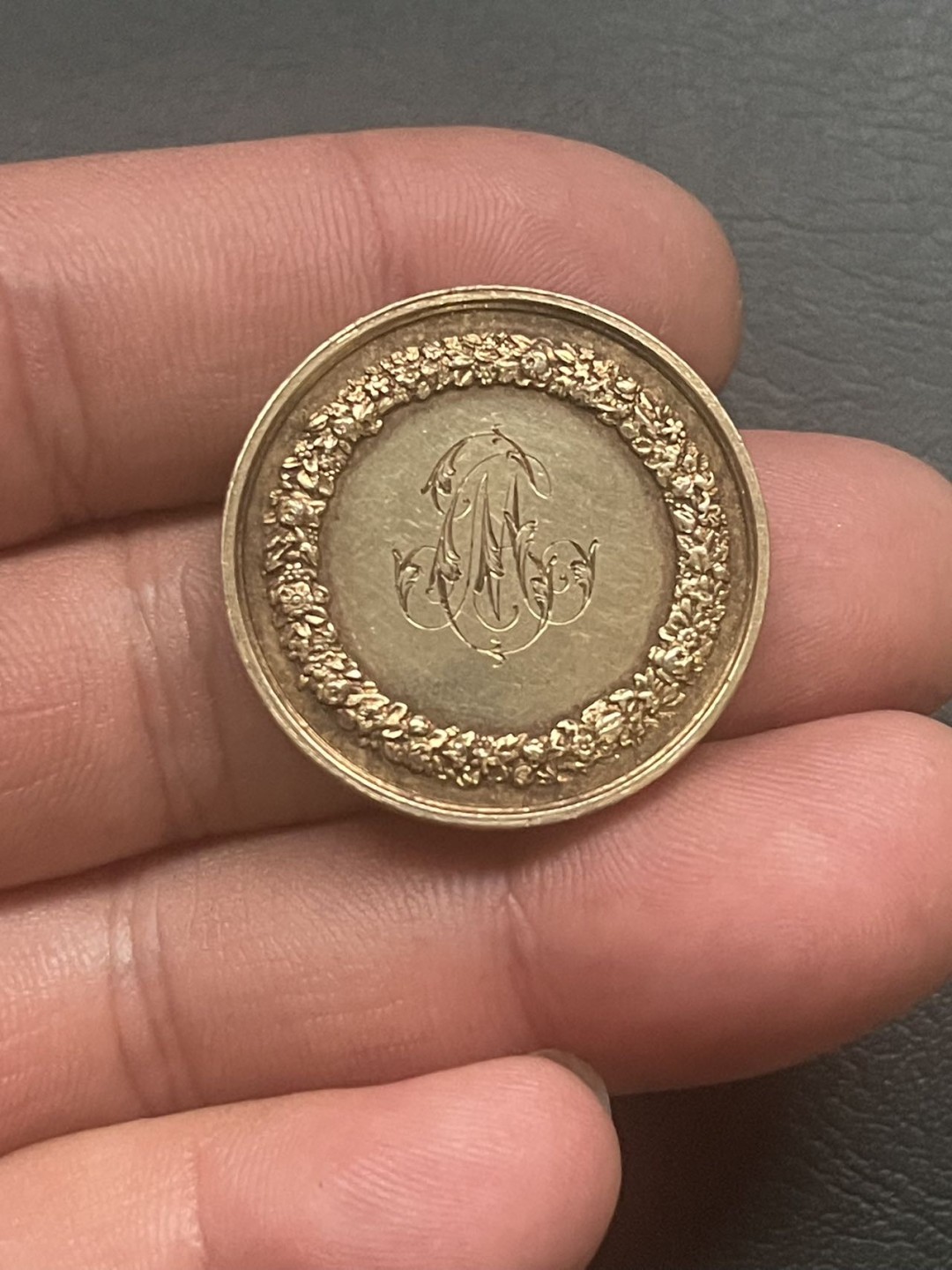 第八场，欧洲艺术章牌代币拍卖（实时专场，机器自动拍卖，请提前出好价格） 法国结婚纪念镀金银章