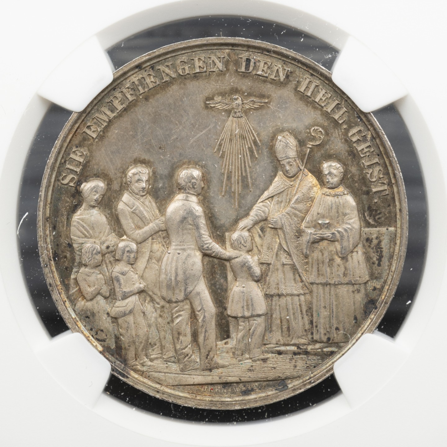 万国钱币拍卖第005期 1850年德国接受新教洗礼纪念银章，33MM