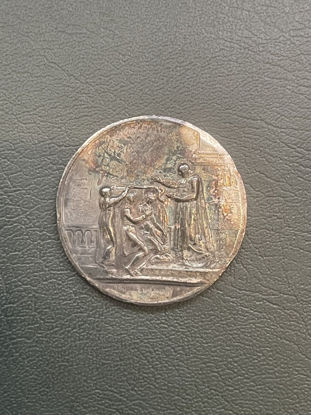 第八场，欧洲艺术章牌代币拍卖（实时专场，机器自动拍卖，请提前出好价格） 法国结婚纪念银章（边有伤）