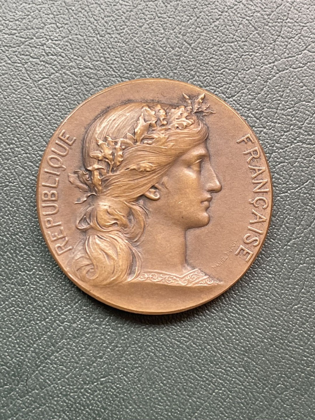 第八场，欧洲艺术章牌代币拍卖（实时专场，机器自动拍卖，请提前出好价格） 法国玛丽安娜花环艺术铜章