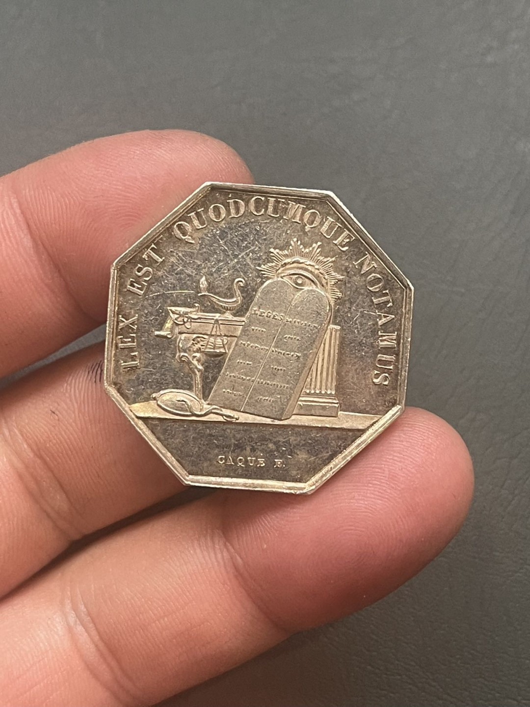 第八场，欧洲艺术章牌代币拍卖（实时专场，机器自动拍卖，请提前出好价格） 法国公证处八角银章