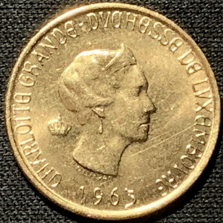 紫瑗钱币——第262期拍卖 卢森堡 1963年 卢森堡建国100周年 20法郎 6.45克 0.9金 UNC