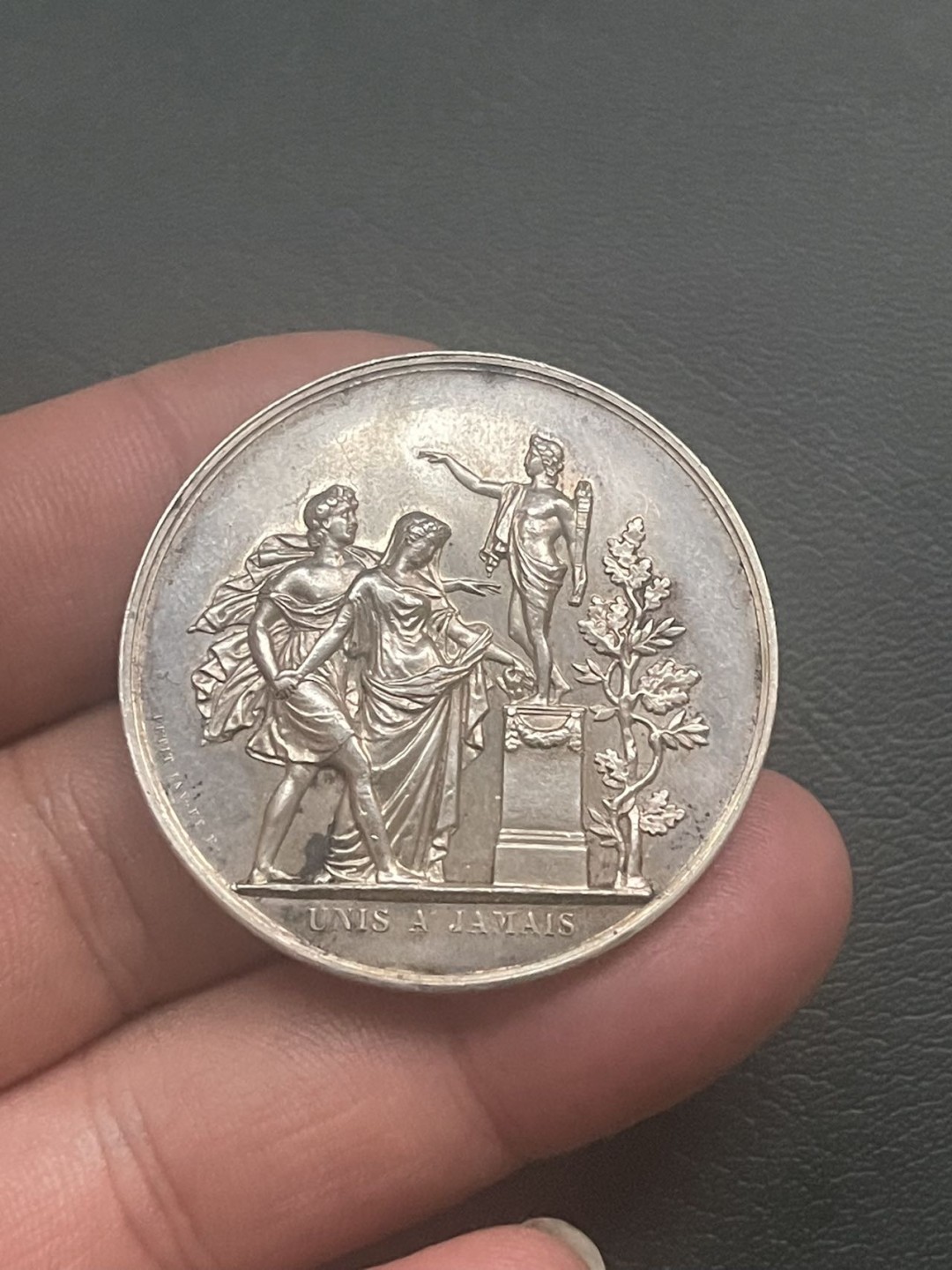 第八场，欧洲艺术章牌代币拍卖（实时专场，机器自动拍卖，请提前出好价格） 法国结婚天使祝福银章