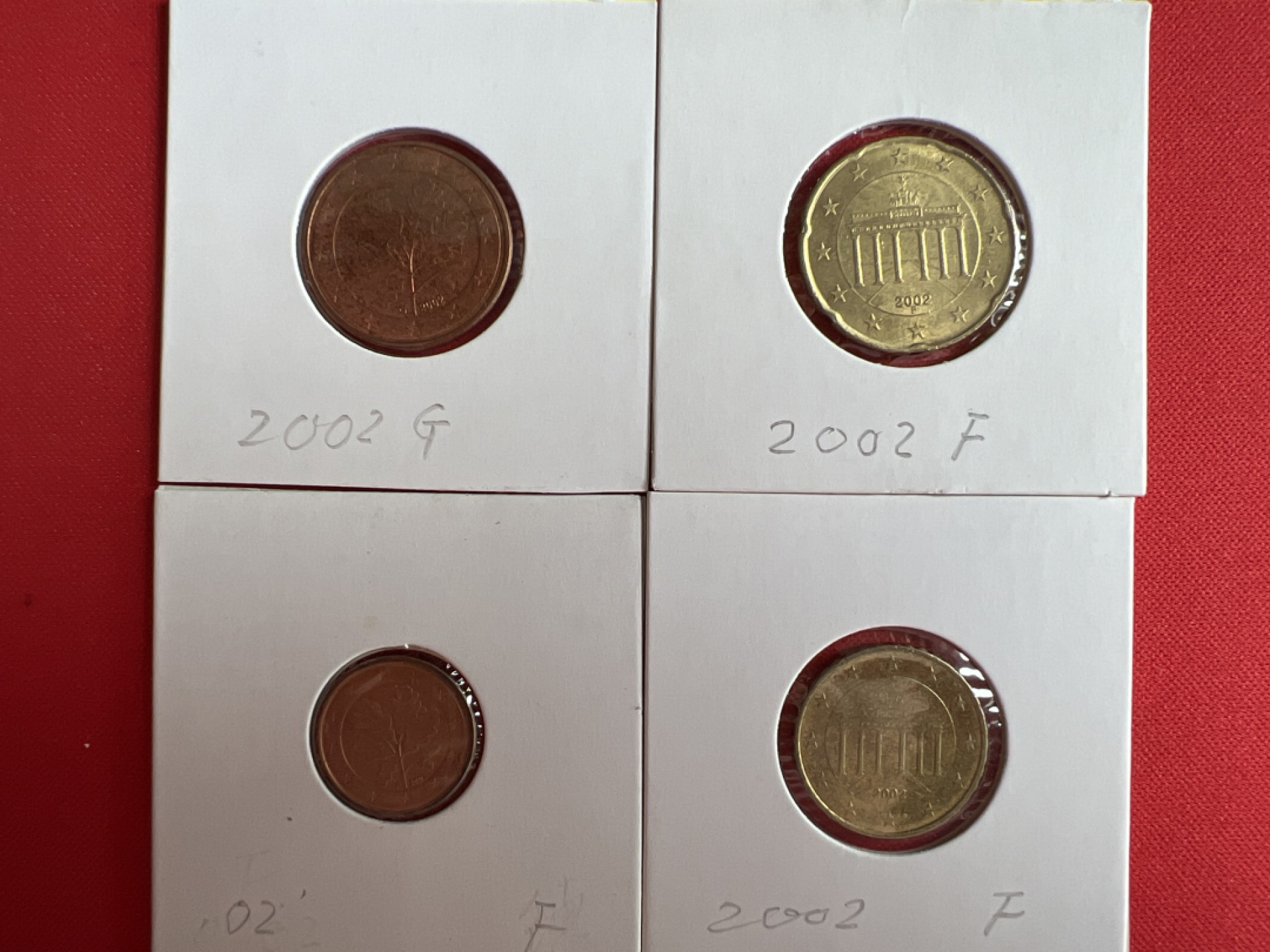 泡泡堂微拍第一 一 六幕硬币捡漏可累计专场👿👿，累计满二十元包邮，接受代拍业务 德国2002年F  4枚