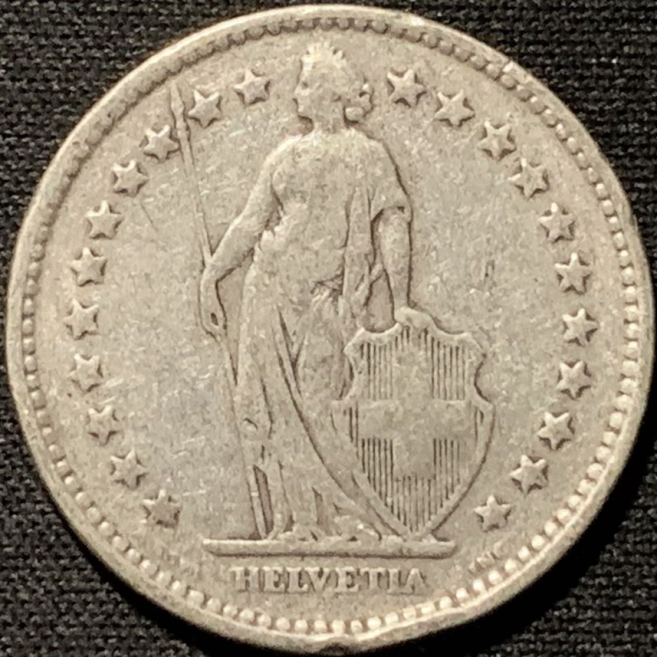 紫瑗钱币——第264期拍卖 瑞士 1920年 赫尔维蒂亚 2法郎 10克 0.835银