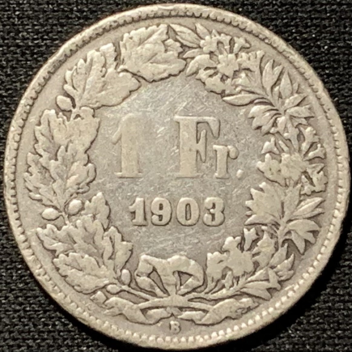 紫瑗钱币——第264期拍卖 瑞士 1903年 赫尔维蒂亚 1法郎 5克 0.835银