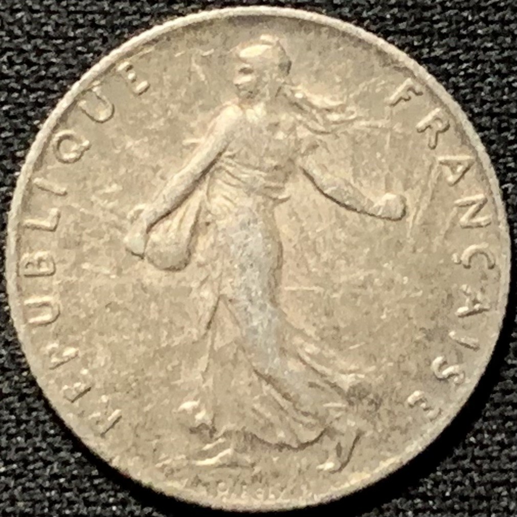 紫瑗钱币——第264期拍卖 法国 1918年 播种女神 50分 2.5克 0.835银