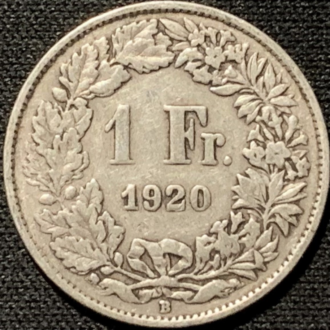紫瑗钱币——第264期拍卖 瑞士 1920年 赫尔维蒂亚 1法郎 5克 0.835银