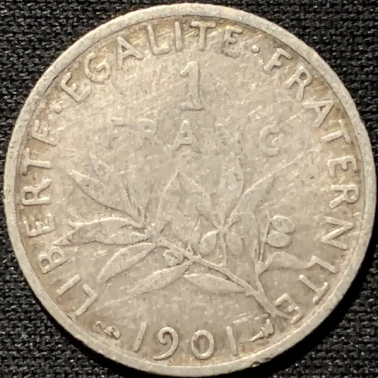 紫瑗钱币——第264期拍卖 法国 1901年 播种女神 1法郎 5克 0.835银