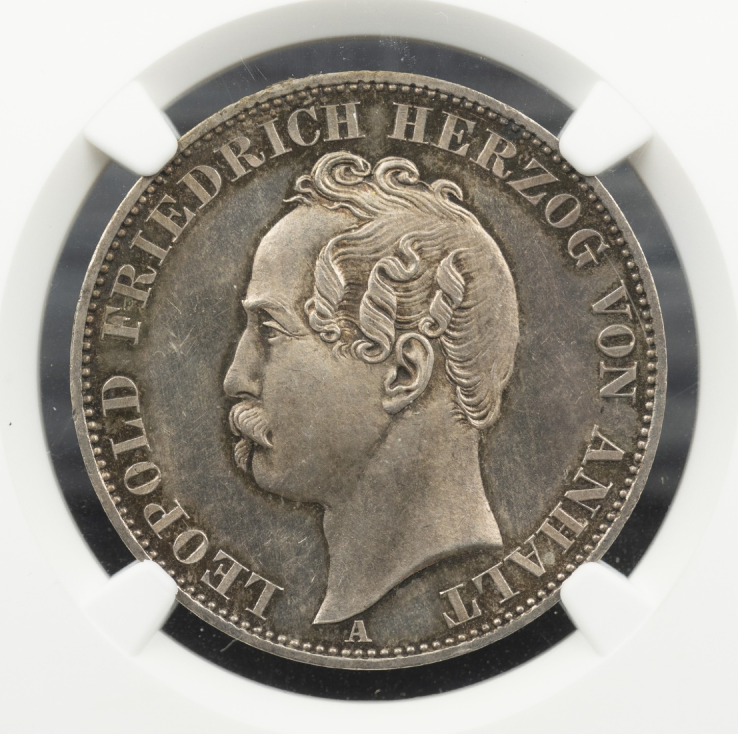 万国钱币拍卖第005期 1863德国安哈特-德绍1泰勒银币，皮蛋光，包浆BU，小邦好品越来越难