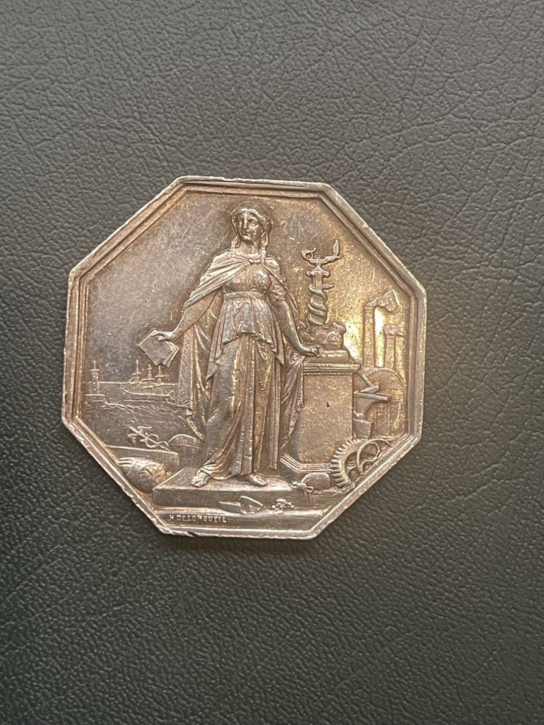 第八场，欧洲艺术章牌代币拍卖（实时专场，机器自动拍卖，请提前出好价格） 法国工业女神八角银章