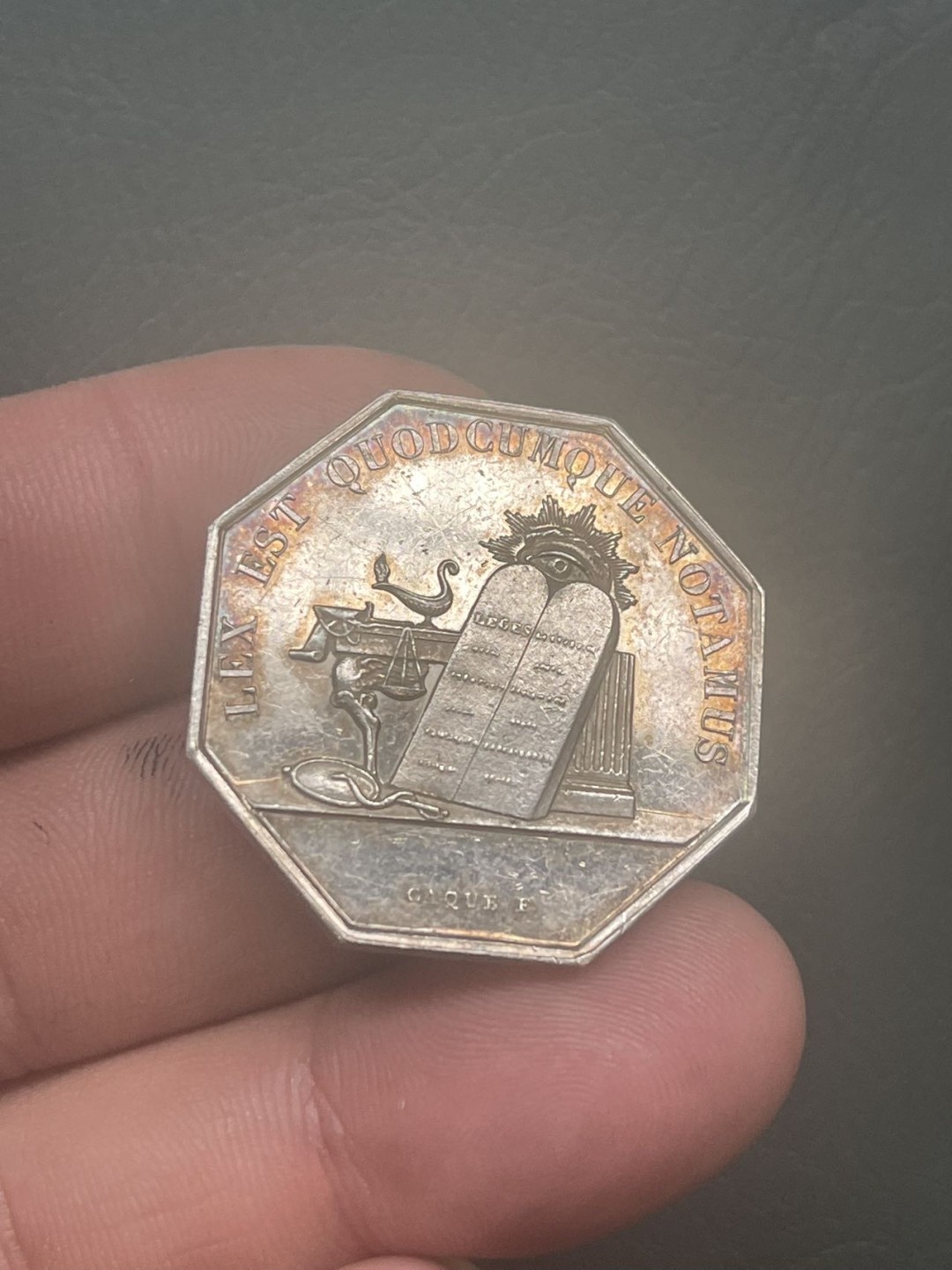 第八场，欧洲艺术章牌代币拍卖（实时专场，机器自动拍卖，请提前出好价格） 法国公证处八角银章