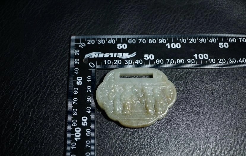 ｜冷门出品｜精选专拍·第贰拾场· 明清工老和田玉福寿人物玉锁把件