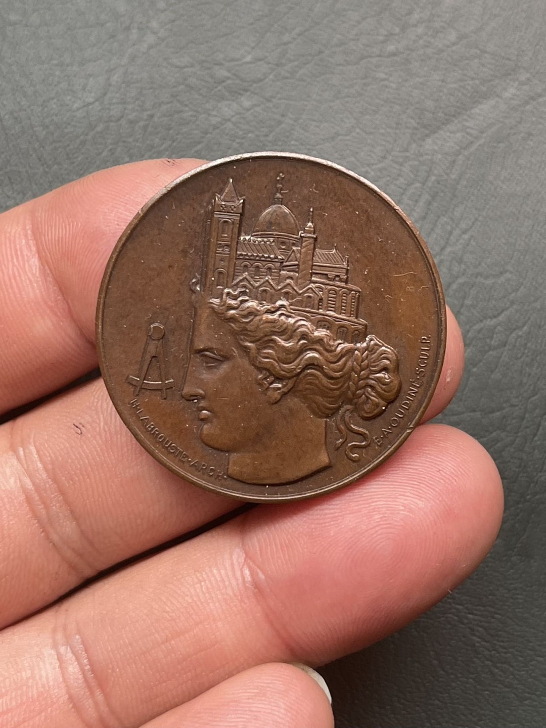 第八场，欧洲艺术章牌代币拍卖（实时专场，机器自动拍卖，请提前出好价格） 法国建筑师协会铜章