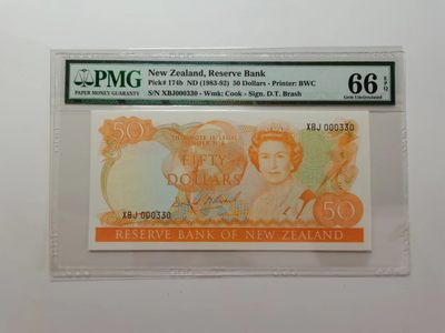 外钞荟萃x民国风云专场 - PMG66新西兰50元