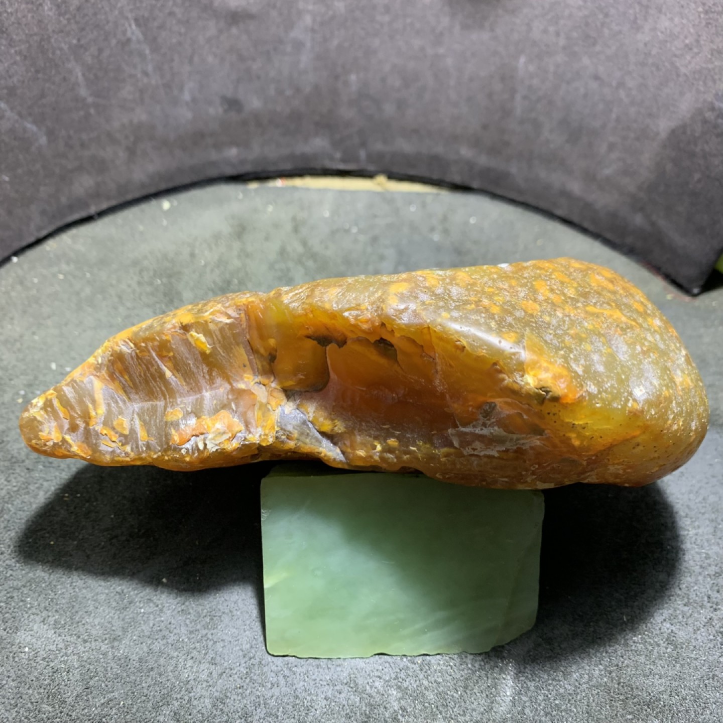 精美天然巴西玛瑙原石雕刻大展宏图摆件一个
