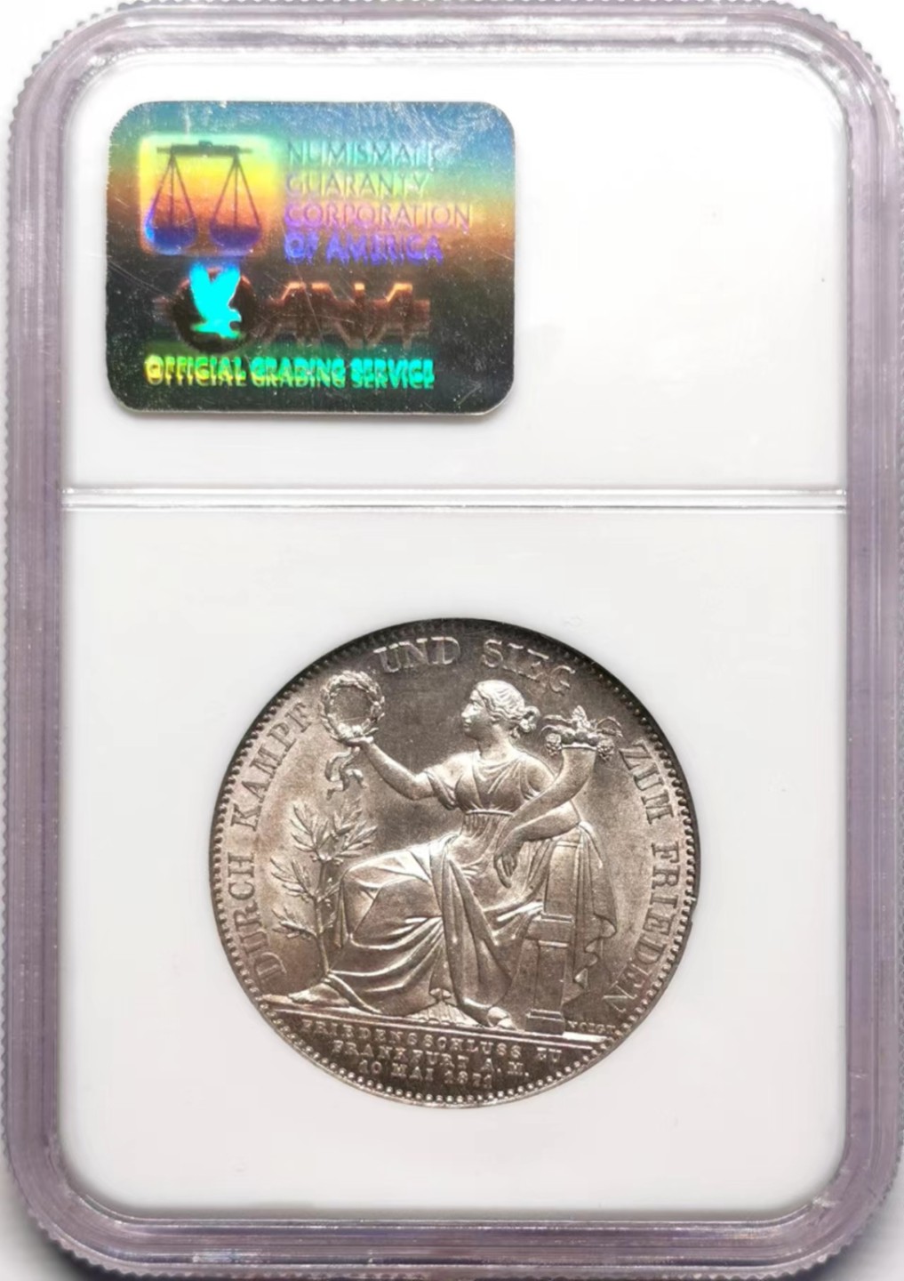 凡希社世界钱币微拍第二百三十四期 1871巴伐利亚胜利泰勒NGC-MS63