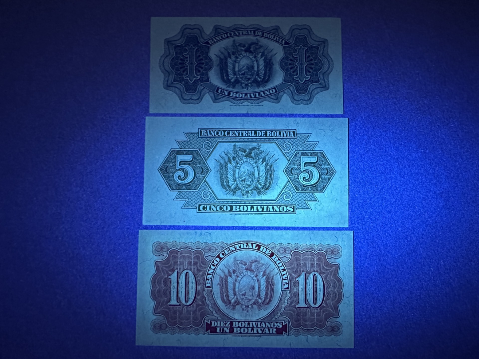 《张总收藏》96期——世界最佳纸币 玻利维亚1、5、10玻利瓦尔3张 UNC 1928年版