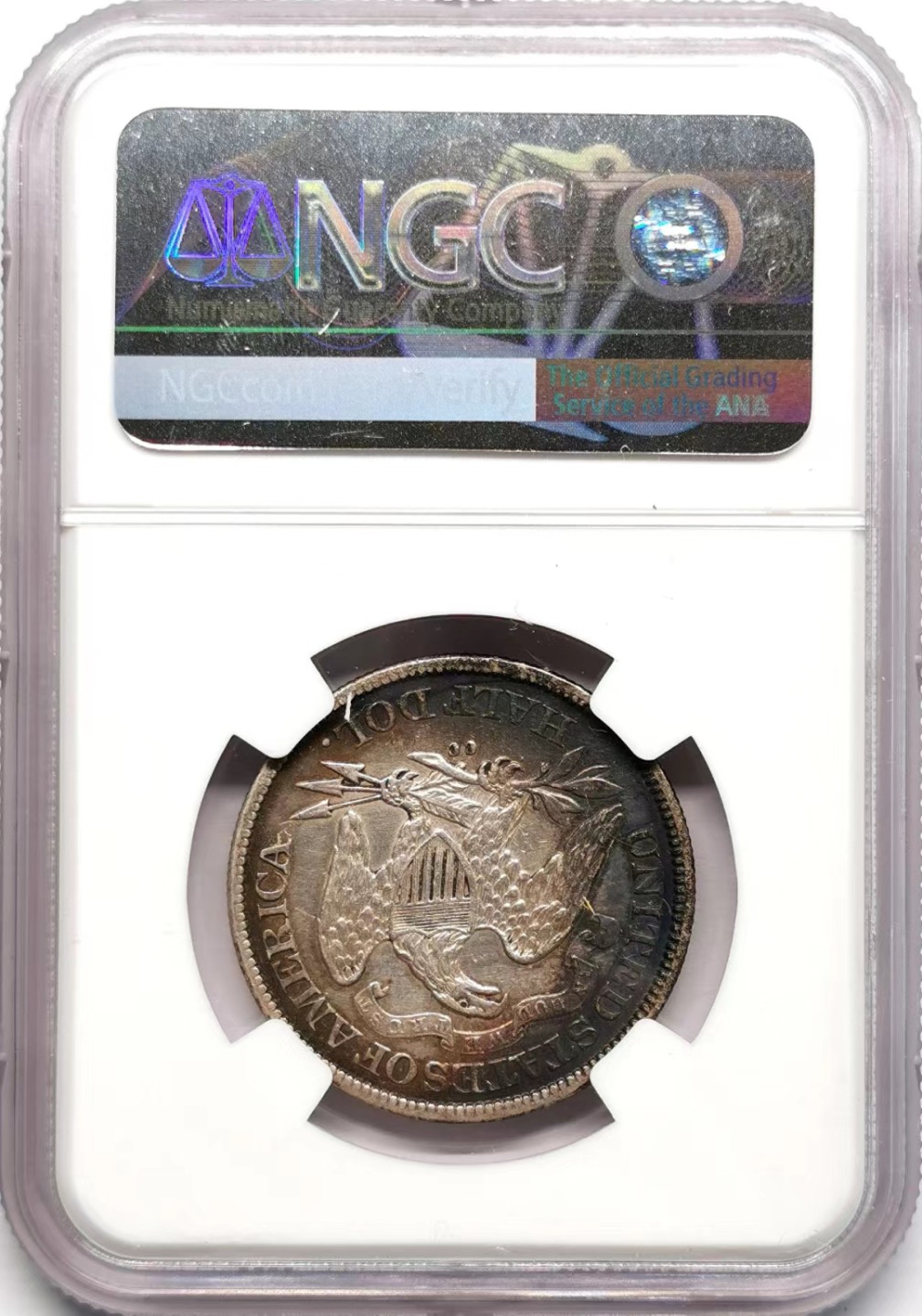 凡希社世界钱币微拍第二百三十四期 1876CC美国拿旗50分银币NGC-XFD