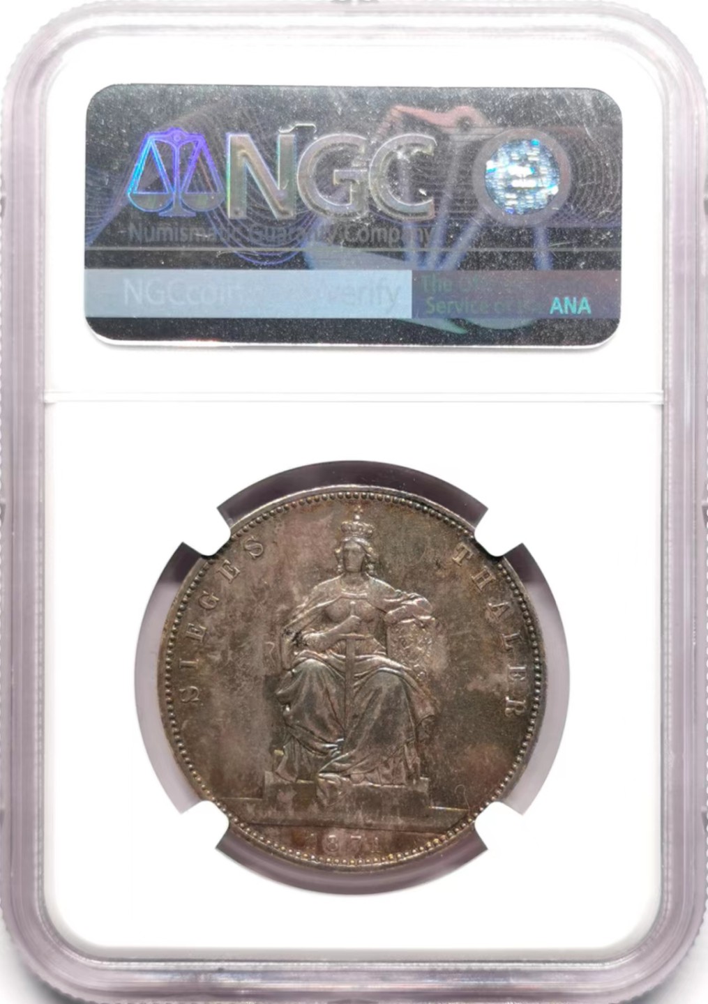 凡希社世界钱币微拍第二百三十四期 1871普鲁士胜利泰勒NGC-MS62重五彩！