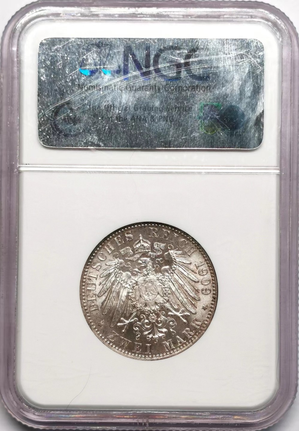 凡希社世界钱币微拍第二百三十四期 1909萨克森莱比锡大学纪念2马克NGC-MS66高分！