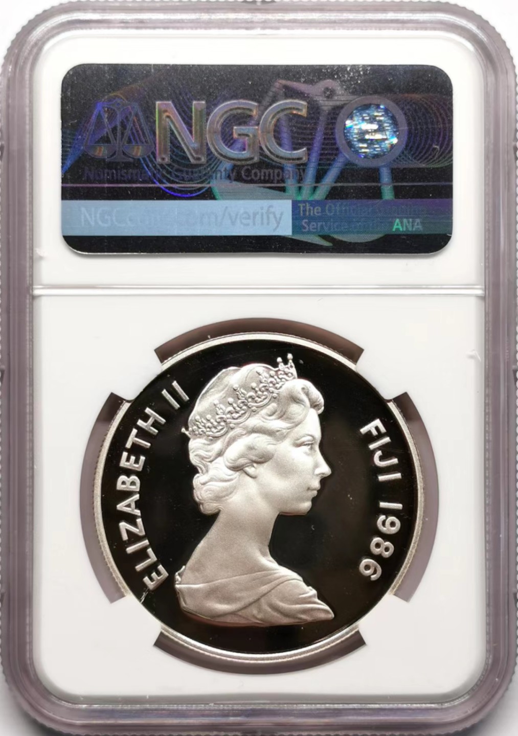 凡希社世界钱币微拍第二百三十四期 1986斐济WWF青蛙10元精铸大银NGC-PF69UC