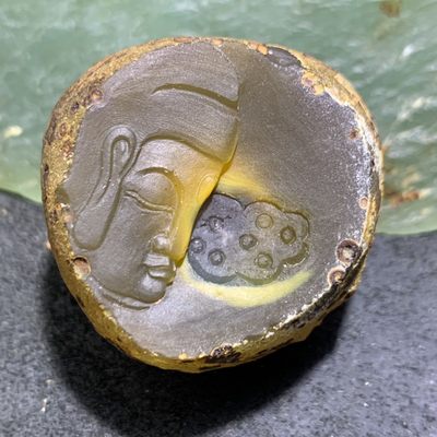 精美亚光蒙料战国红玛瑙高润度原皮雕刻佛国净土吊坠一个！ - 精美亚光蒙料战国红玛瑙高润度原皮雕刻佛国净土吊坠一个！