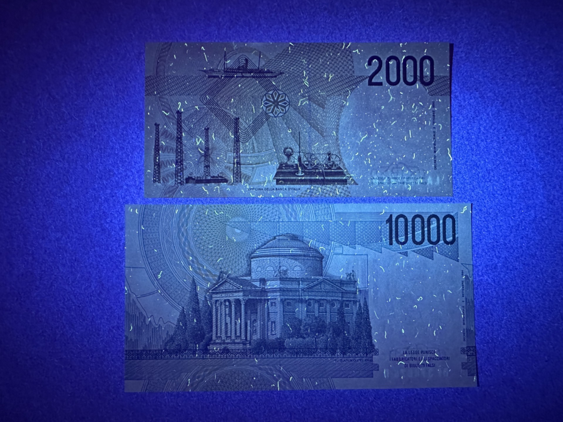 《张总收藏》96期——世界最佳纸币 意大利2000、10000里拉2张 UNC 末版