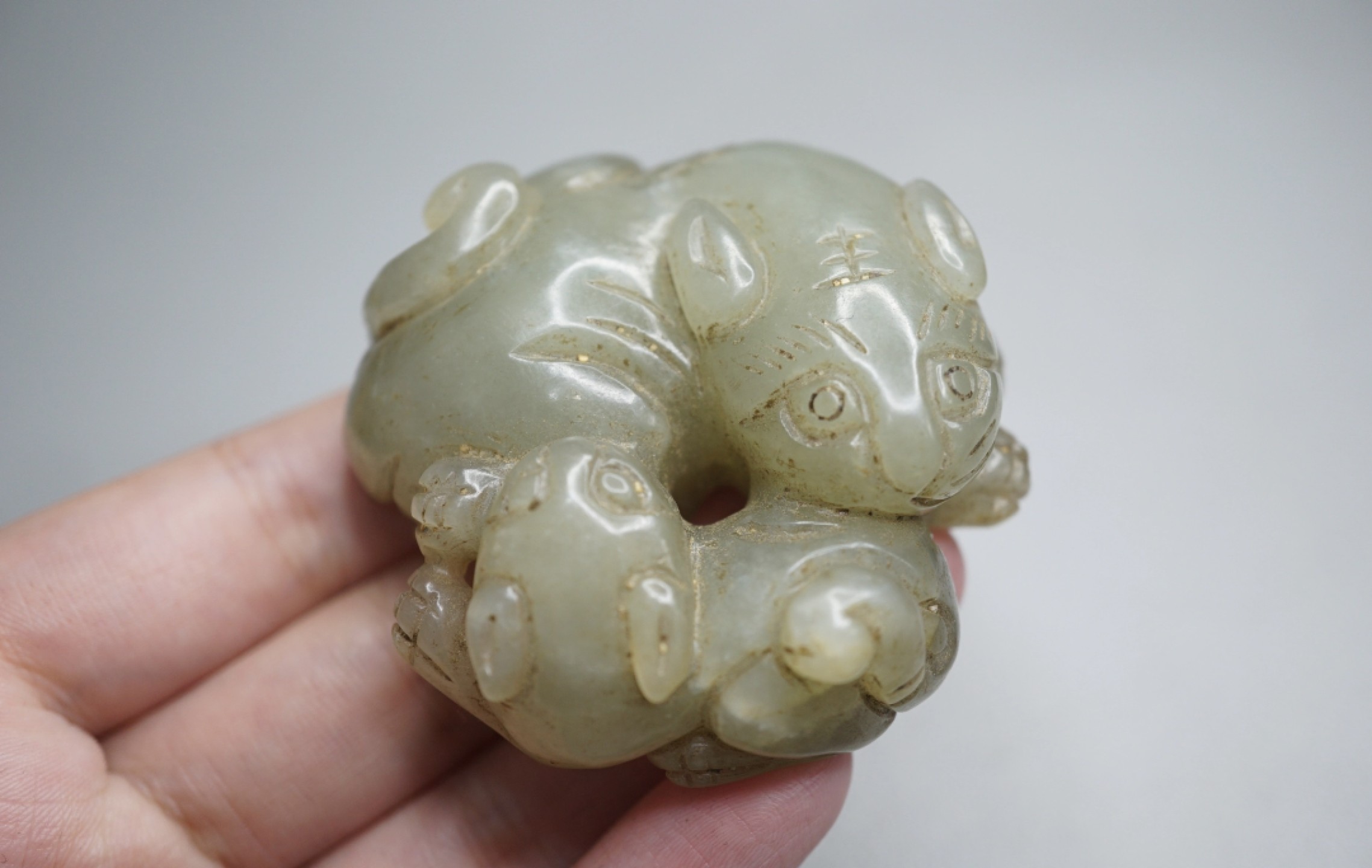 ｜冷门出品｜精选专拍·第贰拾壹场· 苏工和田玉双虎兽配饰