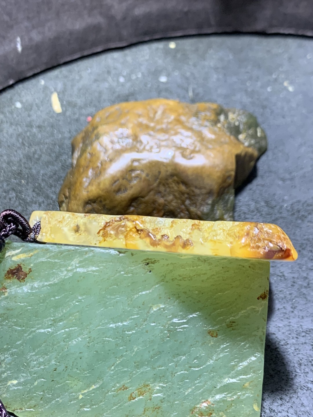 放福利！天然马达加斯加冰皮原皮玛瑙雕刻葫芦牌子一块