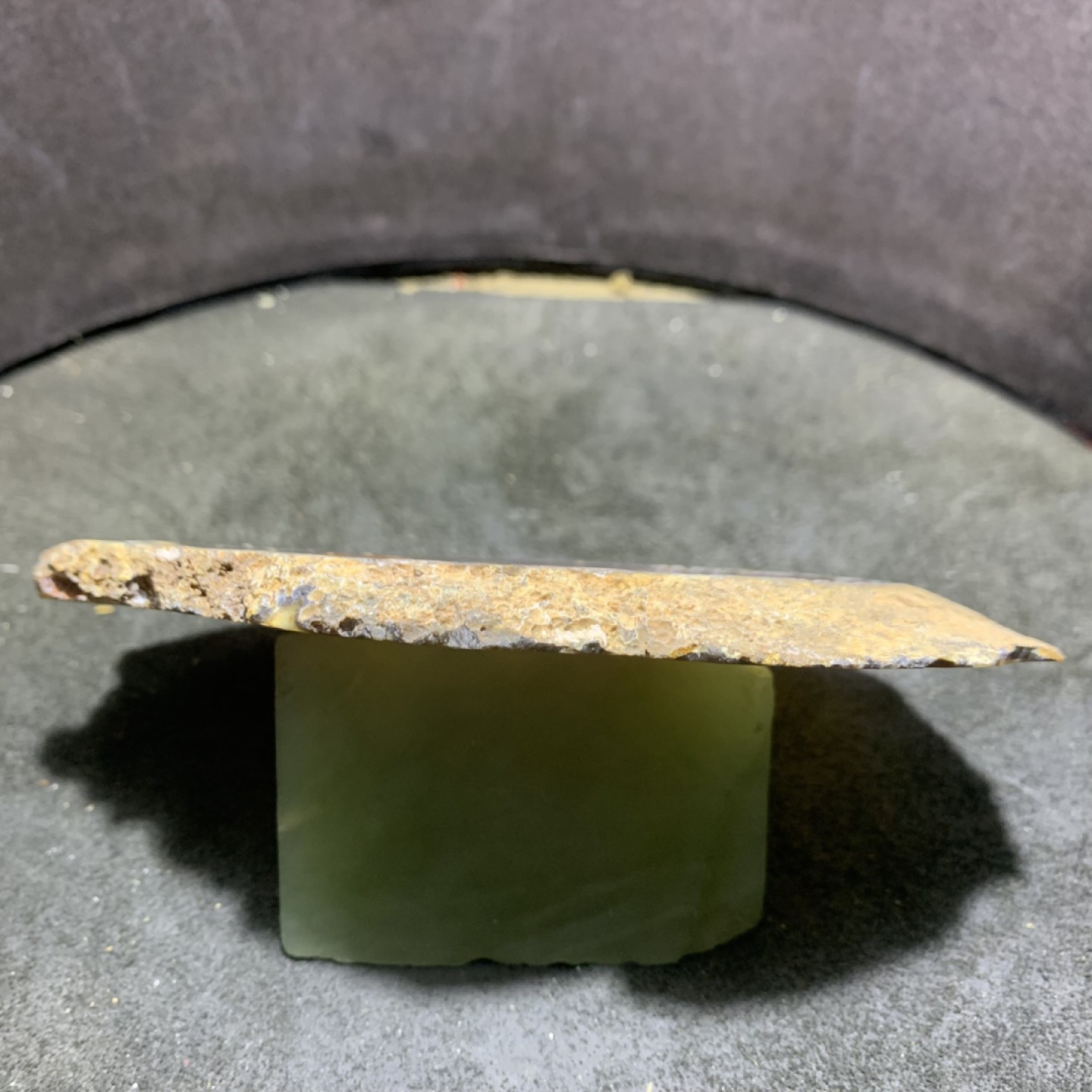 精美天然巴西玛瑙切片雕刻喜上眉梢摆件一个