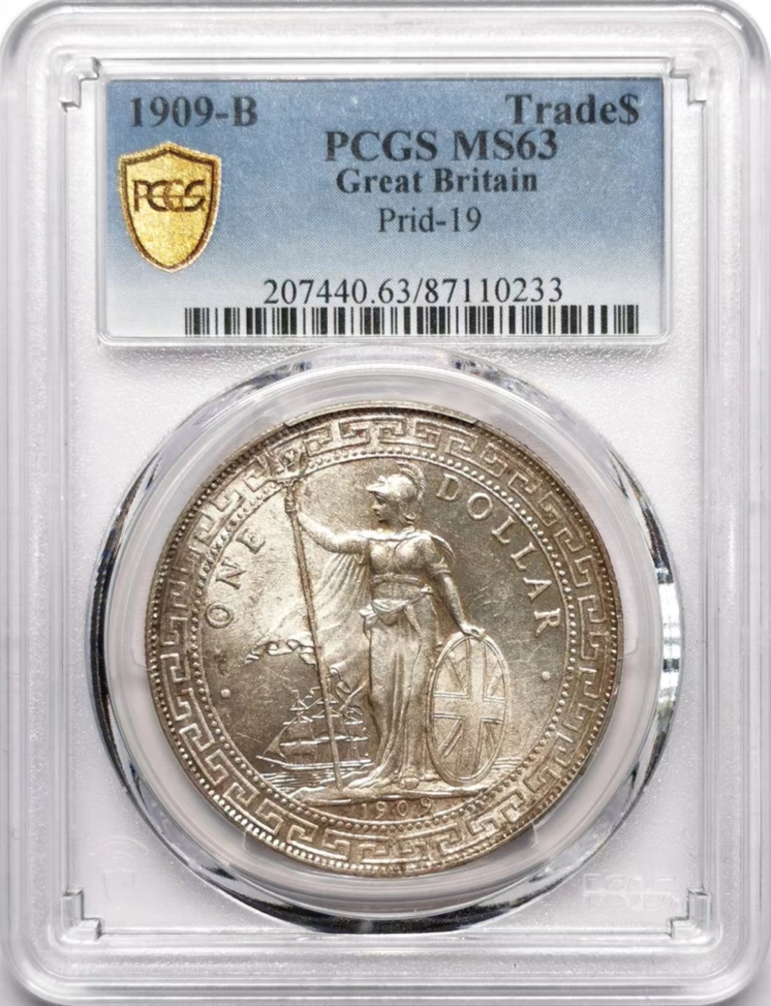 凡希社世界钱币微拍第二百三十四期 1909B站洋港光壹元PCGS-MS63