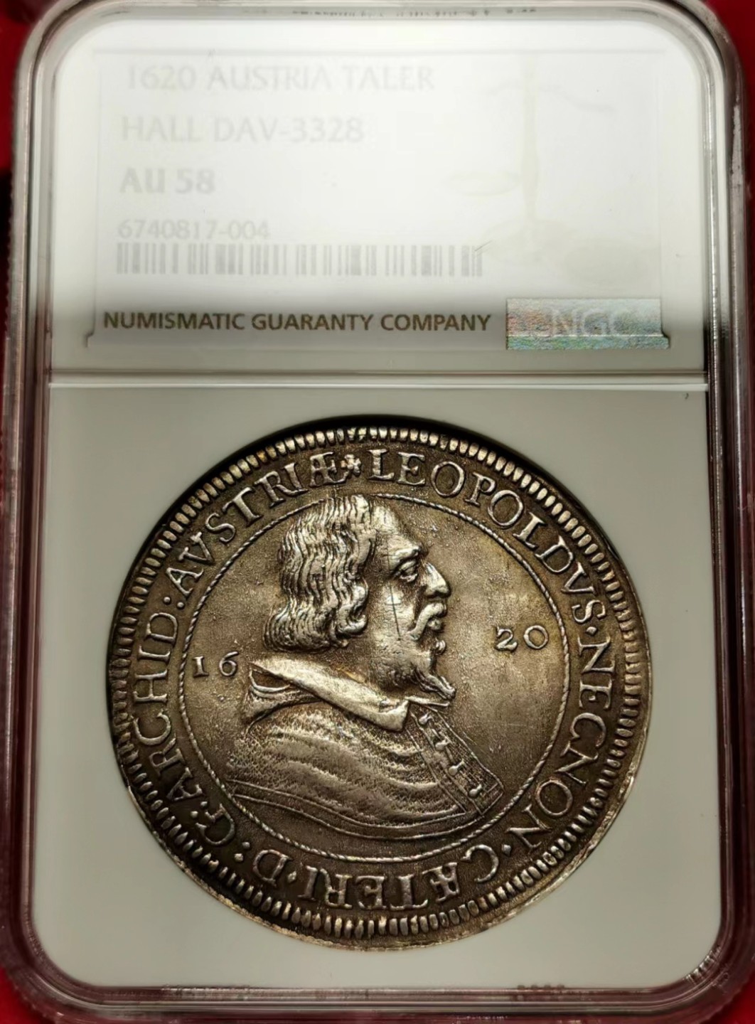 凡希社世界钱币微拍第二百三十四期 荐！1620神罗列奥波德主教泰勒NGC-AU58包浆醇厚！
