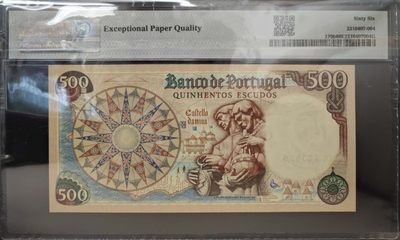 葡萄牙500埃斯库多pmg66高分 号码无347，尾688超级靓号 葡萄牙500埃斯库多pmg66高分 号码无347，尾688超级靓号