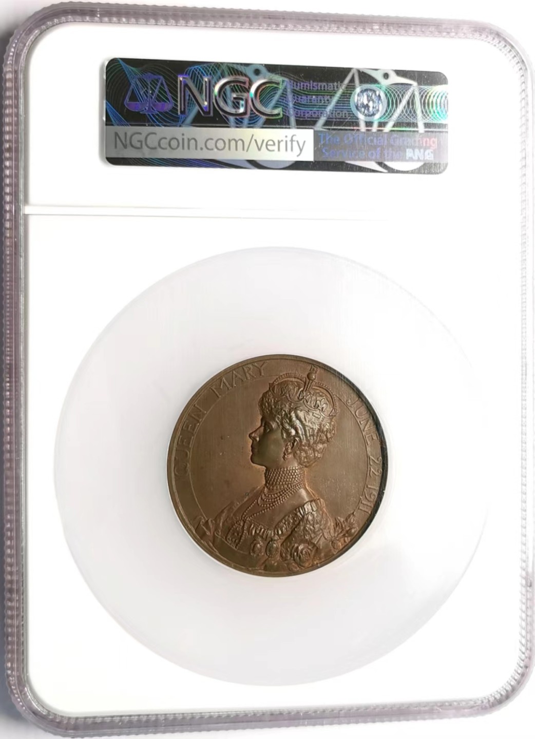 凡希社世界钱币微拍第二百三十四期 1911英国乔五加冕纪念铜章NGC-MS64
