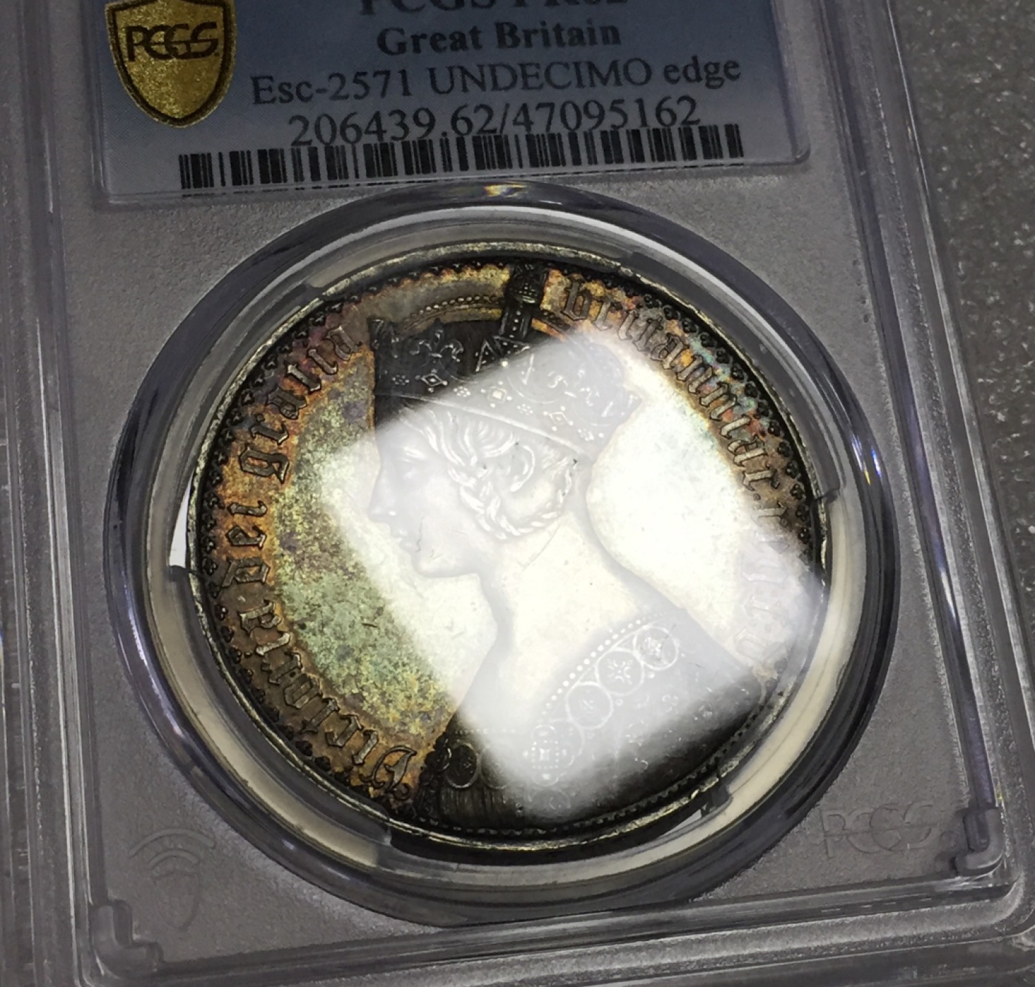 方圆集藏首期专场 PCGSPR62分英国1847年维多利亚女王哥特克朗